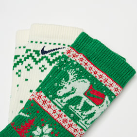 Nike 2 PACK - Everyday Plus Cushioned Winter Wonderland Crew Socks multicolore