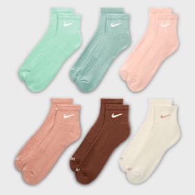 Nike 6 PACK - Everyday Plus Cushioned Training Ankle Socks multicolore