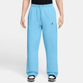 Jordan Brooklyn Fleece Oversized Open-Hem Pants blau