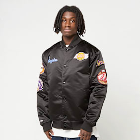 Mitchell & Ness Black Out Satin Jacket Los Angeles Lakers noir