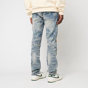 Smoke Rise Heavy Laser Effect Jeans blu