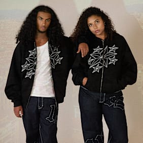 125mm x SNIPES Oversized Raglan Zip Hoodie 125mm x SNIPES crna