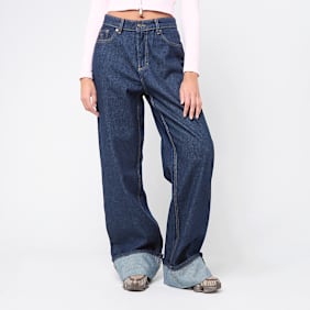 Karl Kani Signature Rinsed Straight Leg Denim Pants bleu