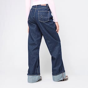 Karl Kani Signature Rinsed Straight Leg Denim Pants blauw