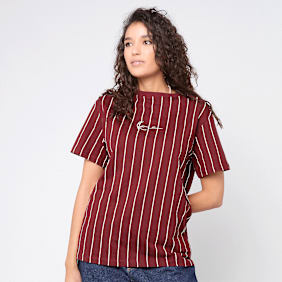 Karl Kani Small Signature Essential Pinstripe Oversized Tee czerwony