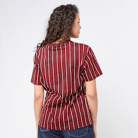 Karl Kani Small Signature Essential Pinstripe OS Tee rouge