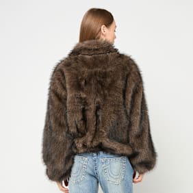 Karl Kani Metal Signature Faux Fur Jacket brązowy
