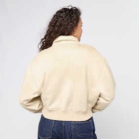 Karl Kani Signature Faux Suede Oversized Bomber Jacket beige