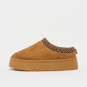 Decibel Liorah Plateau Leather Slide tan beige