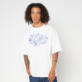 New Era Floral Oversized Tee branco