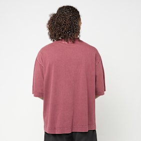 New Era Washed Oversized Tee czerwony