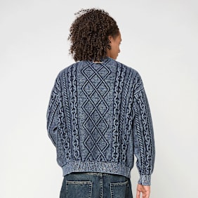 Another Cotton Lab Another Kable Knit Sweater bleu