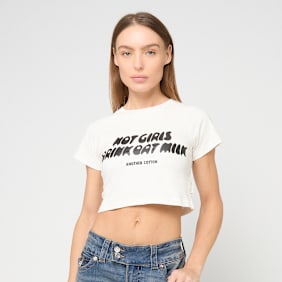 Another Cotton Lab Hot Girls Crop T-Shirt WMN weiß