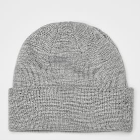 SNIPES Woven Label Basic Logo Beanie siva