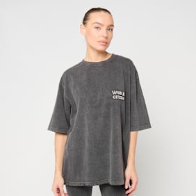 Felicious Vintage Oversize T-Shirt Rhinestones grau