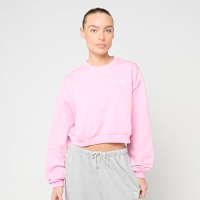Felicious Cropped Terry Crewneck rosa