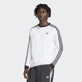 adidas Originals 3-Stripes Longsleeve Tee bianco