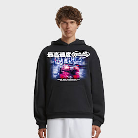 Mister Tee Drift Racing Fluffy Hoody schwarz