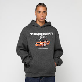 Mister Tee Thinking Bout You Car Print Fluffy Hoody gris