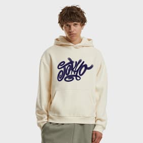 Mister Tee Tokyo Tagged Graffiti Fluffy Hoody beige