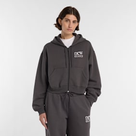 New Balance Reimagined Fleece Full Zip nero