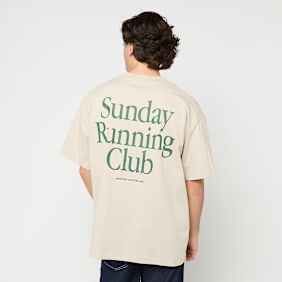 Another Cotton Lab Sunday Running Club Oversized T-Shirt beż