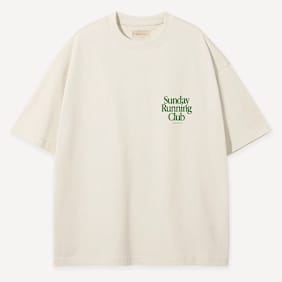 Another Cotton Lab Sunday Running Club Oversized T-Shirt beige