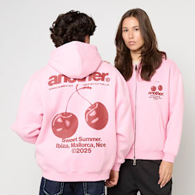 Another Cotton Lab Another Sweet Summer Oversized Zip Hoodie różowy