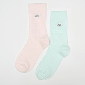 New Balance 2 PACK - Waffle Knit Mid Crew Socks multicolore
