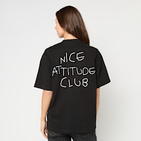 Another Cotton Lab Nice Attitude Club Oversized T-Shirt crna