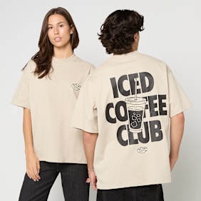 Another Cotton Lab Iced Coffee Club Oversized T-shirt beż