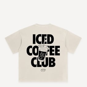 Another Cotton Lab Iced Coffee Club Oversized T-shirt bež