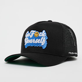 Field Grade GO F YOURSELF TWILL MESH TRUCKER white/game royal noir
