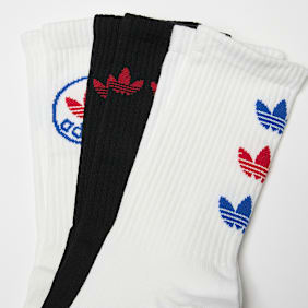 adidas Originals 3 PACK - Trefoil Crew Socks weiß