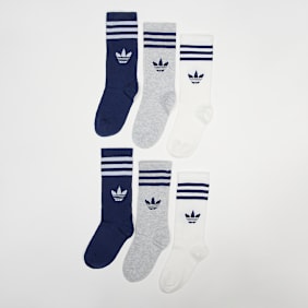 adidas Originals 6 PACK - 3-Stripes Crew Socks blau