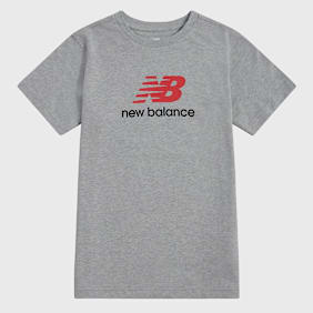 New Balance Jersey Stacked Logo Tee grau