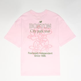 New Balance Boston Floral Graphic Tee Light Raspberry różowy