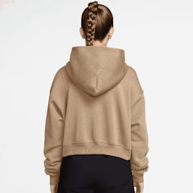Nike Sportswear Phoenix Fleece Oversized Crop Hoodie bege