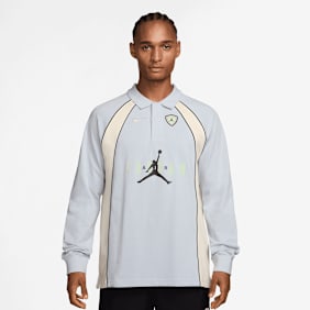 Jordan Flight Long-Sleeve Polo Jersey azul
