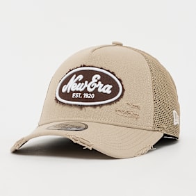 New Era 9Forty A-Frame Trucker Oval Canvas Distress bež