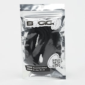 BAGGY Round Fuzzy Laces 100cm zwart