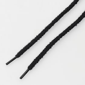 BAGGY Round Fuzzy Laces 100cm preto