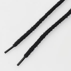 BAGGY Round Fuzzy Laces 120cm nero