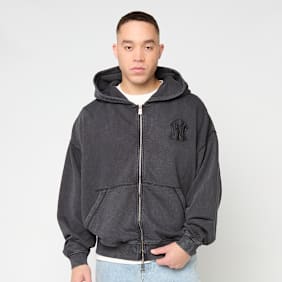 New Era MLB Washed Fullzip Hoodie New York Yankees noir
