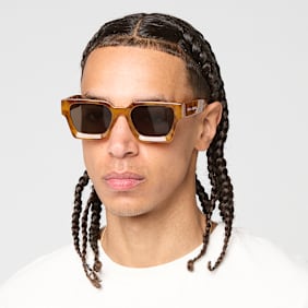 Karl Kani Retro Chunky Rectangular Sunglasses smeđa