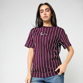 Karl Kani Small Signature Essential Pinstripe OS Tee rood