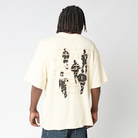Undefined Brand Signature Washed Oversized T-Shirt bege