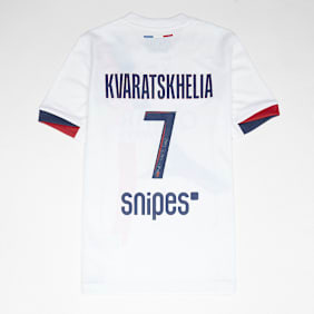Nike Kvaratskhelia / No. 7 / Paris Saint-Germain Nike Kids Away Stadium 2024/25 wit