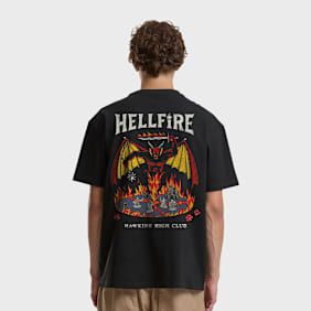 Mister Tee Stranger Things Hawkins High Club Loose Tee nero