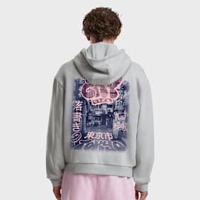 Mister Tee Tokyo City Life Fluffy Zip Hoody cinzento